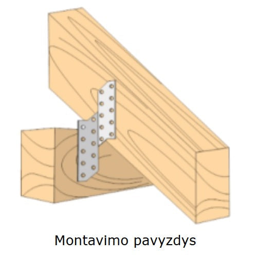 Gegniu sujungimas montavimo pavyzdys