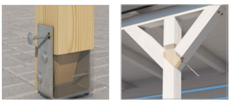 Medsraigtis padidinta TORX galva Wkret met tvirtinimo pavyzdziai