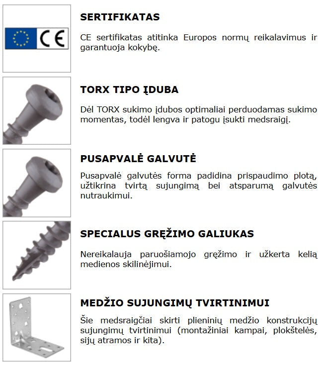 Medsraigtis pusapvale galva kampams Wkret met savybes